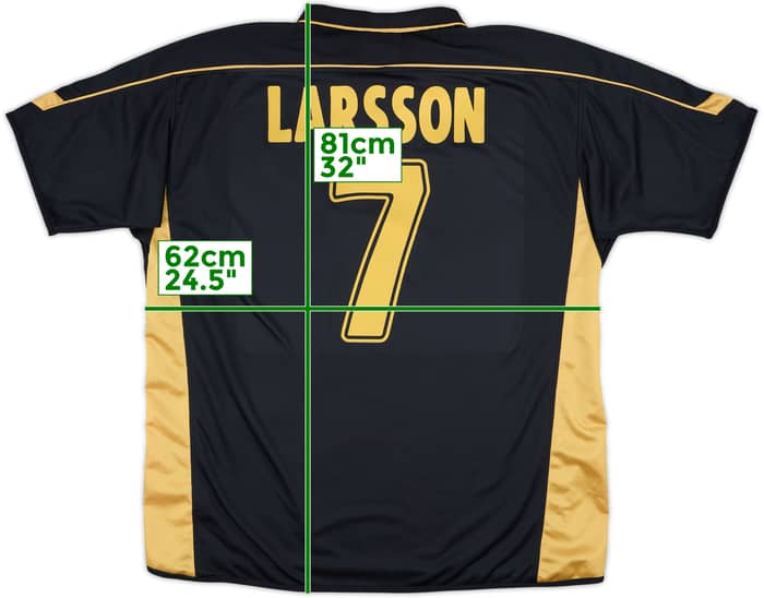 2003-04 Celtic Away Shirt Larsson #7 - 8/10 - (XXL)