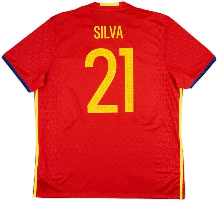 2016-17 Spain Home Shirt Silva #21 (XL)