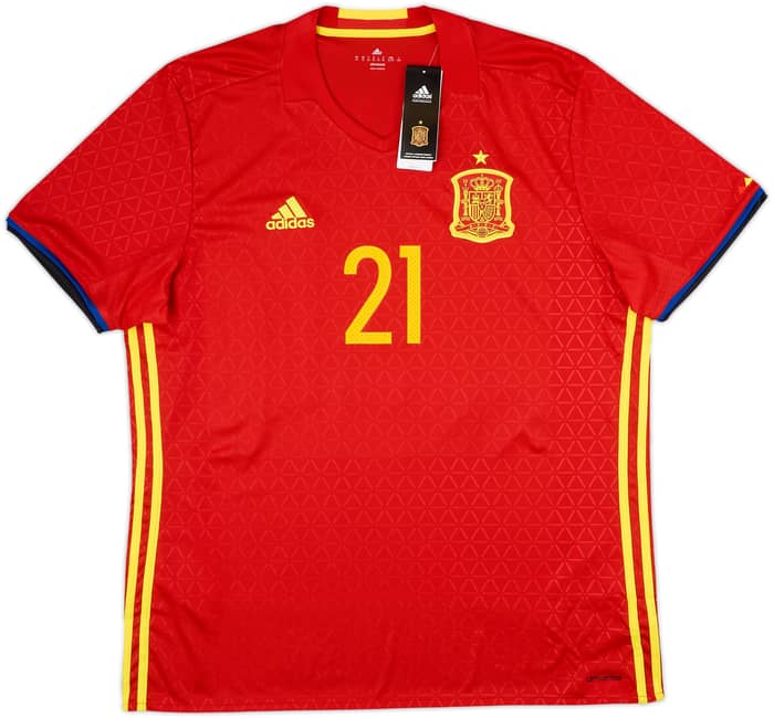 2016-17 Spain Home Shirt Silva #21 (XL)
