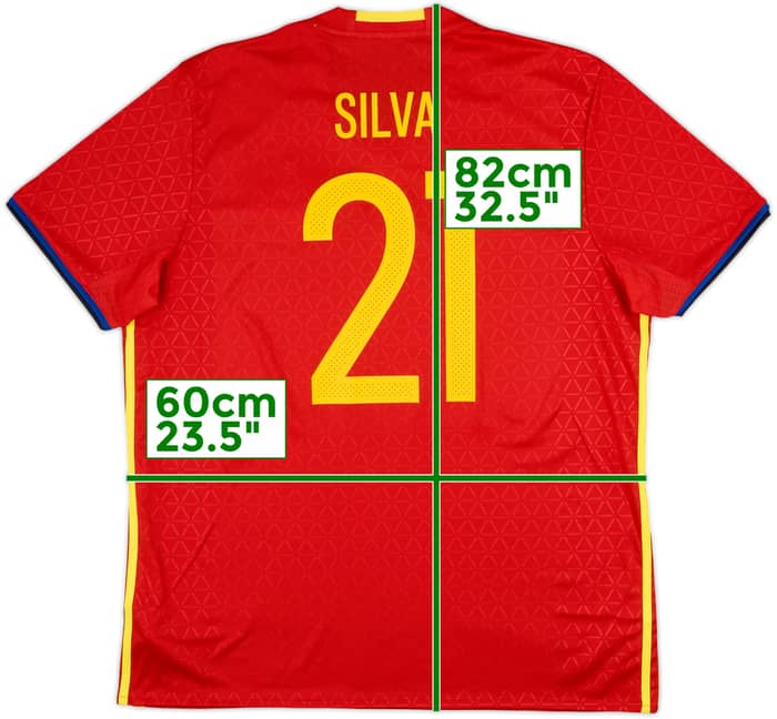 2016-17 Spain Home Shirt Silva #21 (XL)