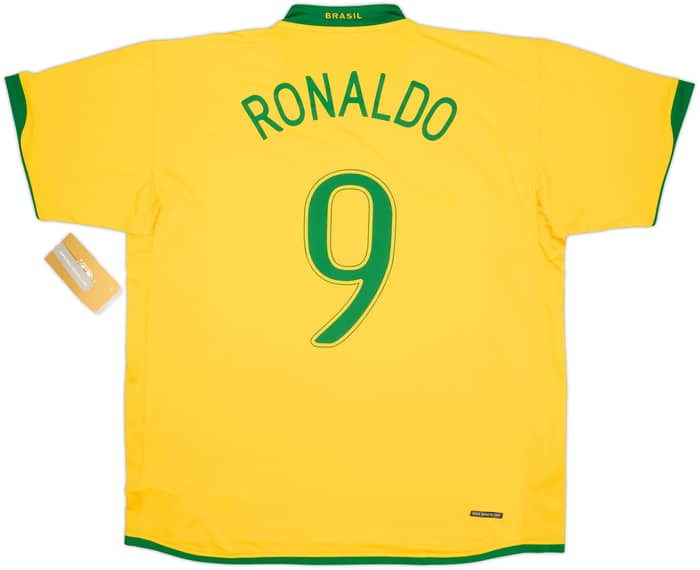 2006-08 Brazil Home Shirt Ronaldo #9 (XL)