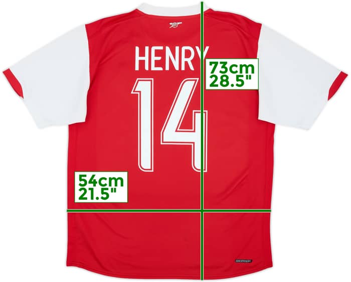 2006-08 Arsenal Home Shirt Henry #14 - 6/10 - (L)
