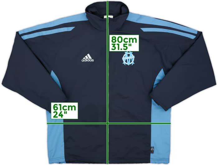 2001-02 Olympique Marseille adidas Track Jacket - 8/10 - (M/L)