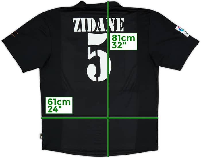 2001 Real Madrid Away Shirt Zidane #5 - 8/10 - (XL)