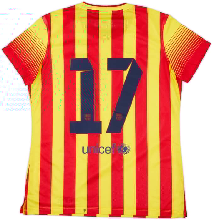 2013-15 Barcelona Player Issue Away Shirt #17 - 7/10 - (Women's L)