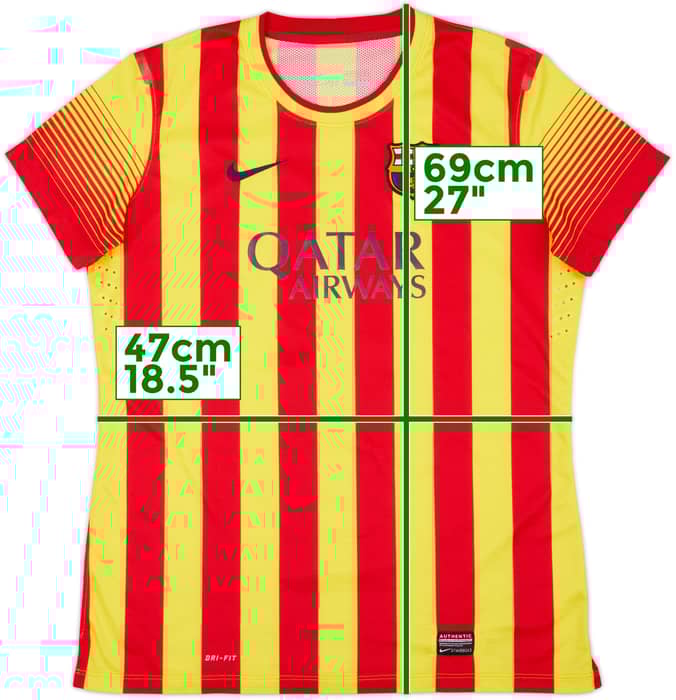2013-15 Barcelona Player Issue Away Shirt #17 - 7/10 - (Women's L)