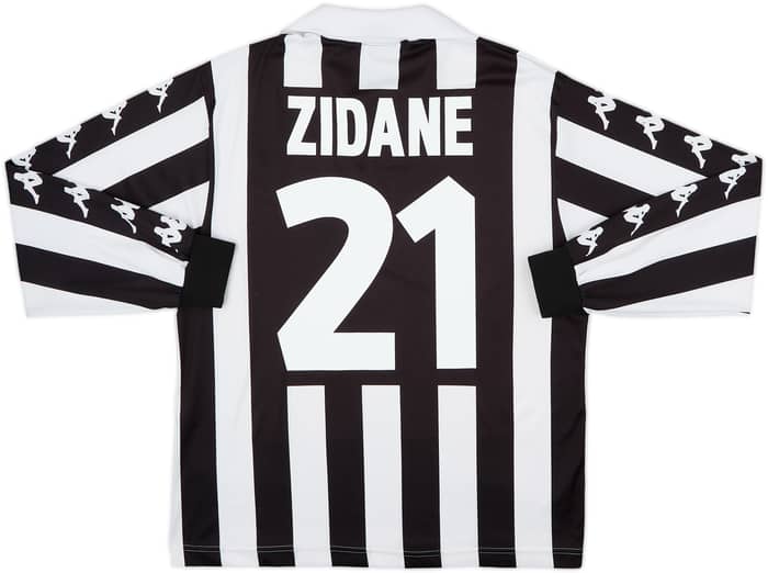 1999-00 Juventus Basic Home L/S Shirt Zidane #21 - 8/10 - (M)