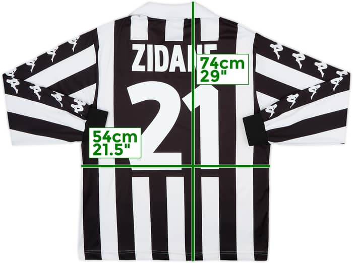 1999-00 Juventus Basic Home L/S Shirt Zidane #21 - 8/10 - (M)