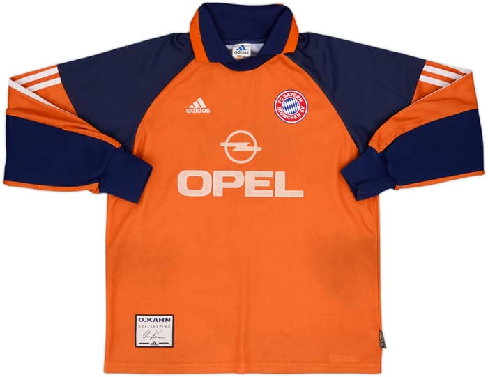 2000-01 Bayern Munich GK Shirt Khan #1 - 7/10 - (Y)
