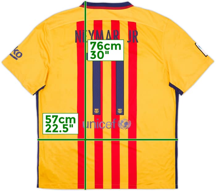 2015-16 Barcelona Away Shirt Neymar #11 (XL)
