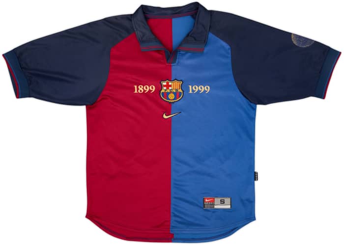 1999-00 Barcelona Centenary Home Shirt Guardiola #4 - 6/10 - (S)