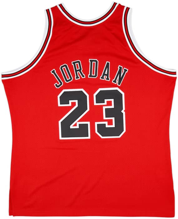 1997-98 Chicago Bulls Jordan #23 Mitchell & Ness Authentic Away Jersey (XXL)