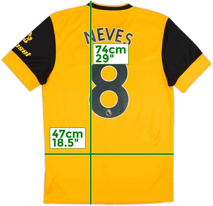 2020-21 Wolves Home Shirt Neves #8 - 9/10 - (S)