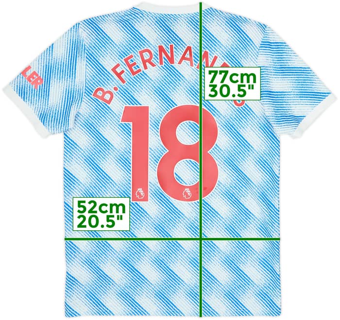 2021-22 Manchester United Away Shirt B.Fernandes #18 - 9/10 - (M)