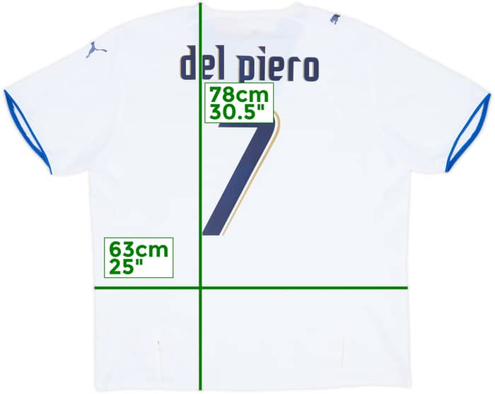 2006 Italy Away Shirt Del Piero #7 (XXL)