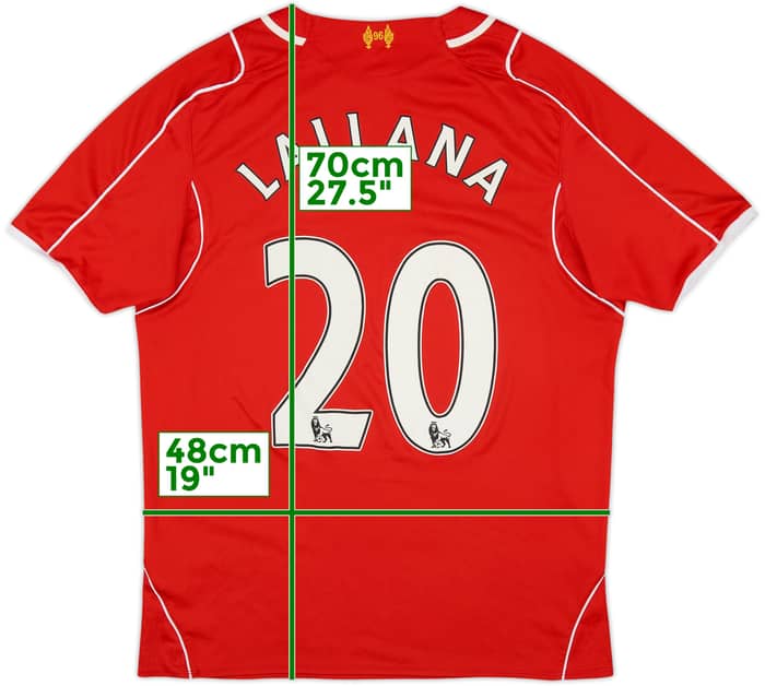 2014-15 Liverpool Home Shirt Lallana #20 - 4/10 - (M)