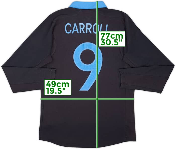 2011-12 England Away L/S Shirt Carroll #9 - 5/10 - (M)