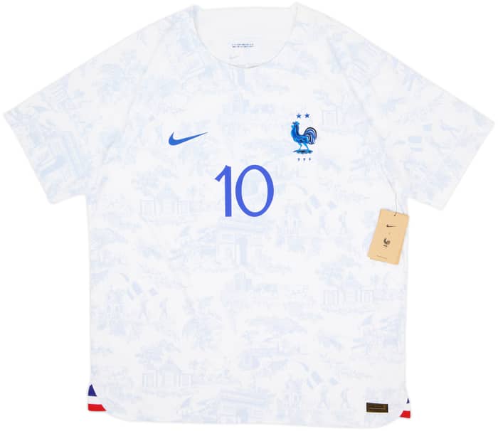2022-23 France Authentic Away Shirt Mbappe #10 (XL)