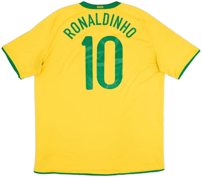 2008-10 Brazil Home Shirt Ronaldinho #10 - 5/10 - (XXL)