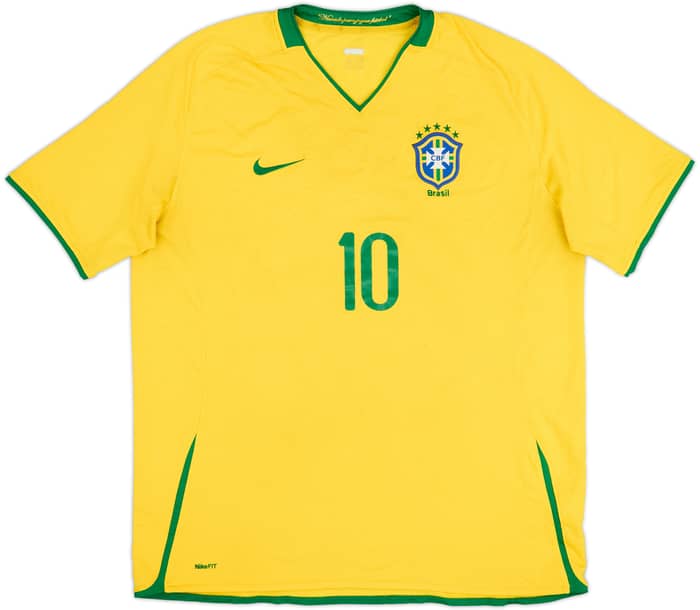 2008-10 Brazil Home Shirt Ronaldinho #10 - 5/10 - (XXL)