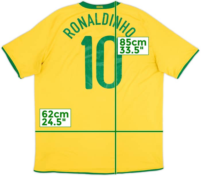 2008-10 Brazil Home Shirt Ronaldinho #10 - 5/10 - (XXL)