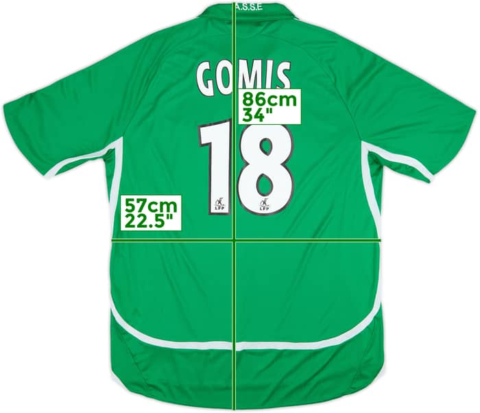 2006-07 Saint Etienne Home Shirt Gomis #18 - 8/10 - (XL)