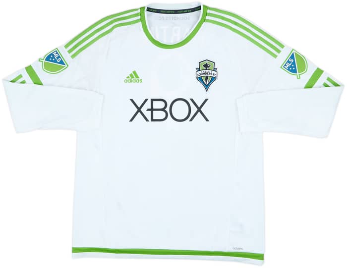 Camiseta auténtica de visitante de manga larga del Seattle Sounders 2015 Martins #9 - 8/10 - (XL)