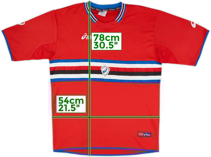 2003-04 Sampdoria Asics Training Shirt - 8/10 - (L)