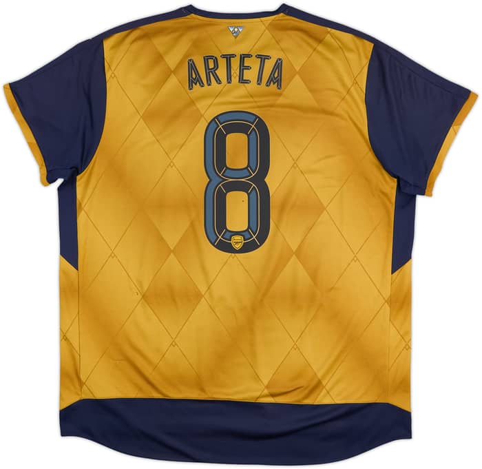 2015-16 Arsenal Away Shirt Arteta #8 - 8/10 - (XXL)