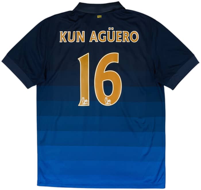 2014-15 Manchester City Away Shirt Kun Aguero #16 - 8/10 - (L)