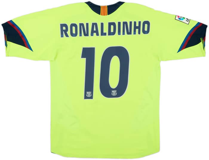 2005-06 Barcelona Away Shirt Ronaldinho #10 - 8/10 - (M)
