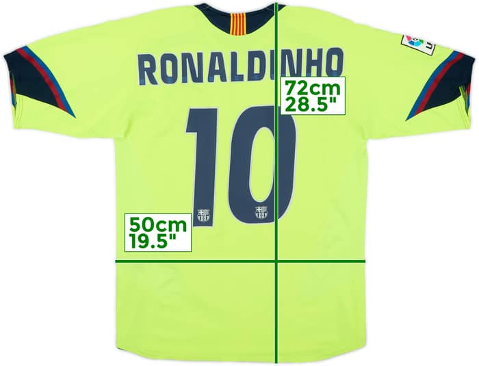 2005-06 Barcelona Away Shirt Ronaldinho #10 - 8/10 - (M)