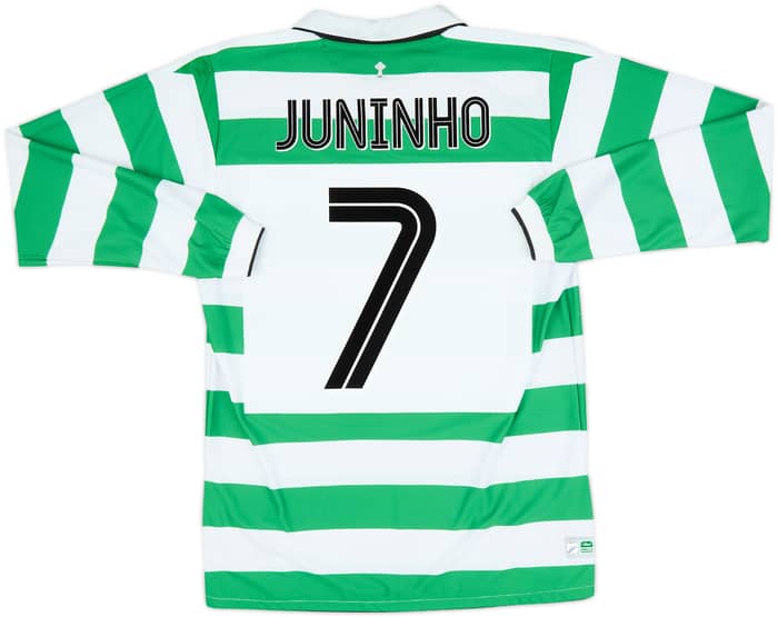2004-05 Celtic Home L/S Shirt Juninho #7 - 10/10 - (S)