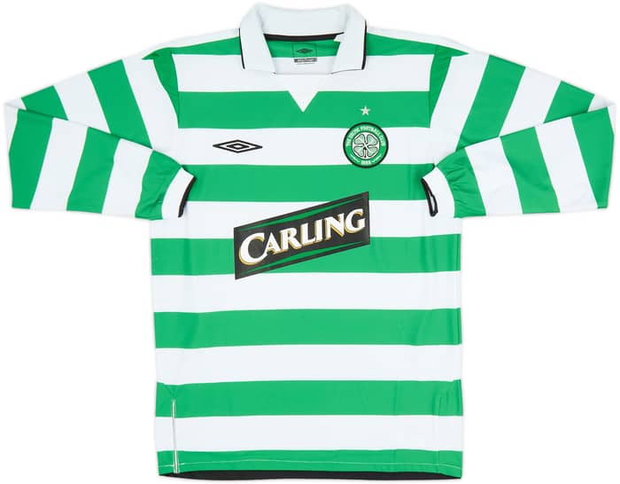 2004-05 Celtic Home L/S Shirt Juninho #7 - 10/10 - (S)