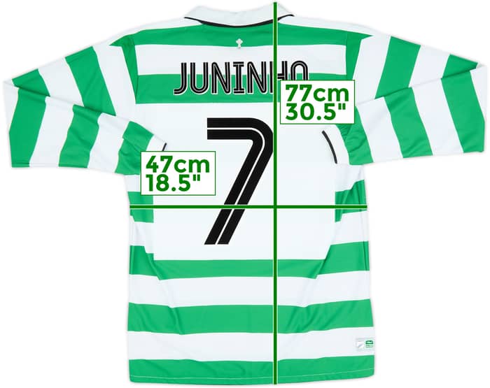 2004-05 Celtic Home L/S Shirt Juninho #7 - 10/10 - (S)