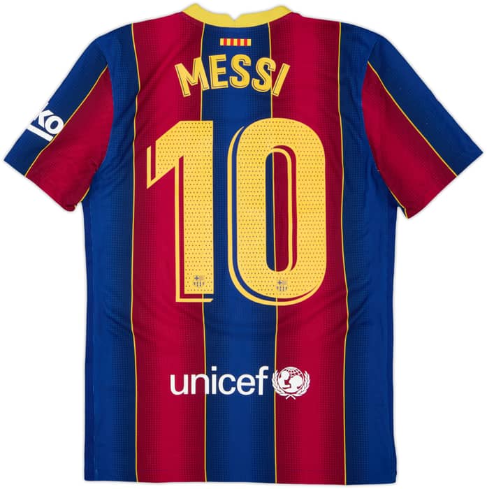 2020-21 Barcelona Authentic Home Shirt Messi #10 - 8/10 - (S)