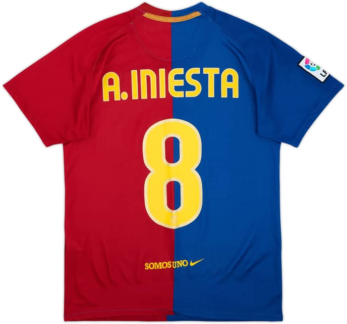 2008-09 Barcelona Home Shirt A.Iniesta #8 - 8/10 - (S)