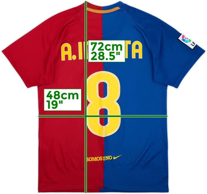 2008-09 Barcelona Home Shirt A.Iniesta #8 - 8/10 - (S)