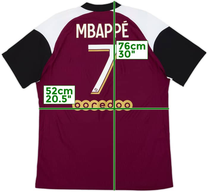 2020-21 Paris Saint-Germain Authentic Third Shirt Mbappe #7 - 7/10 - (L)