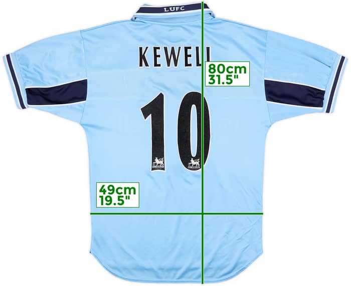 1999-00 Leeds United Away Shirt Kewell #10 - 8/10 - (S)
