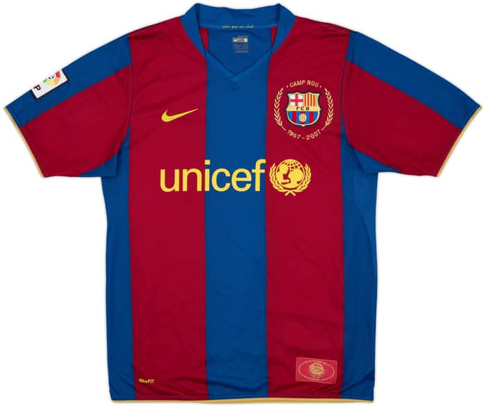 2007-08 Barcelona Home Shirt Ronaldinho #10 - 8/10 - (S)
