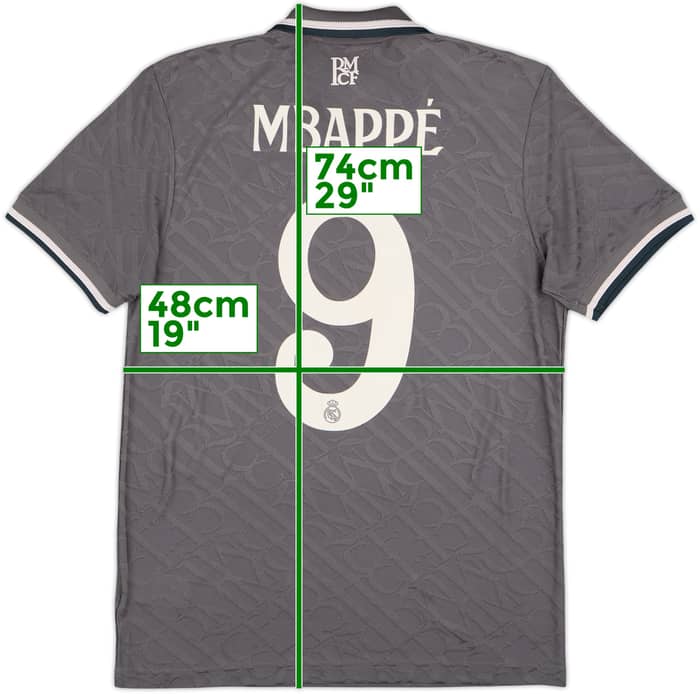 2024-25 Real Madrid Authentic Third Shirt Mbappe #9 - 9/10 - (M)