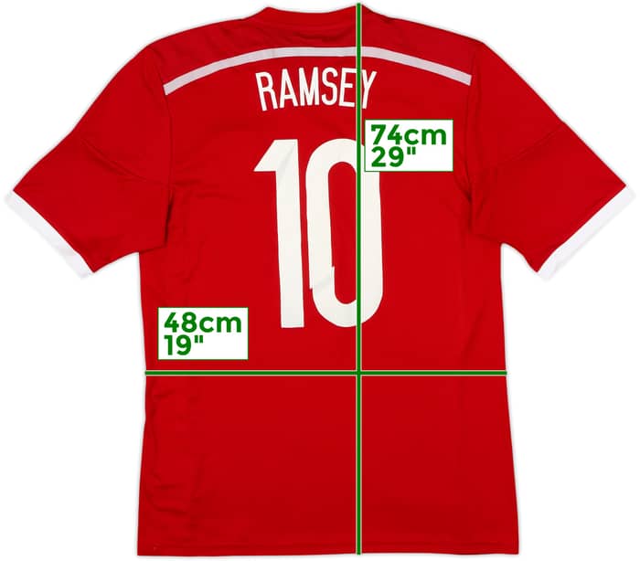 2013-15 Wales Home Shirt Ramsey #10 - 8/10 - (M)