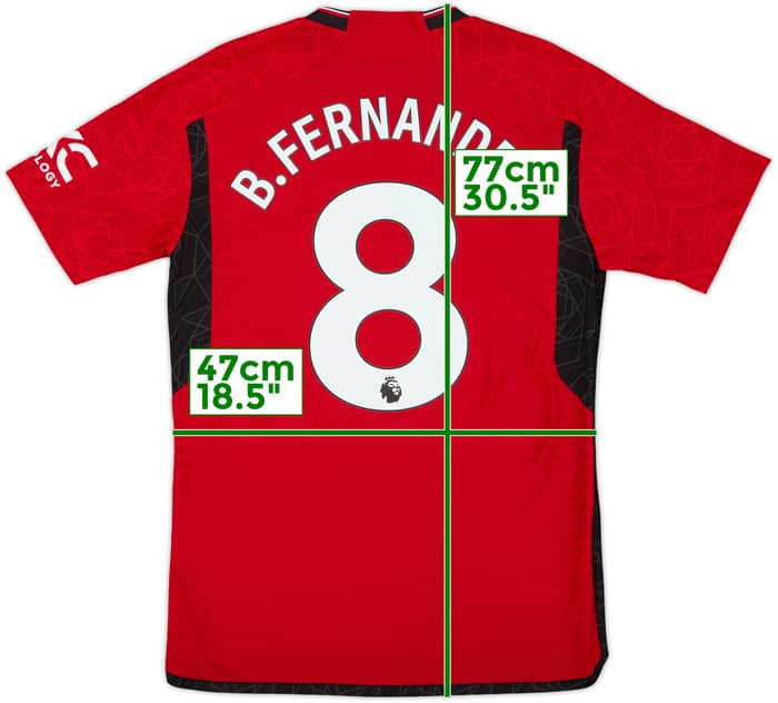 2023-24 Manchester United Authentic Home Shirt B.Fernandes #8 - 8/10 - (M)