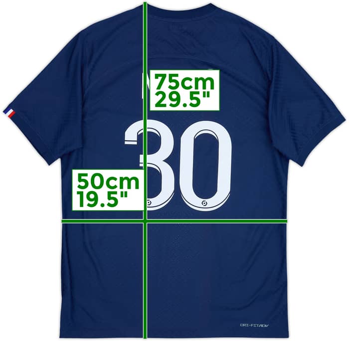 2022-23 Paris Saint-Germain Authentic Home Shirt Messi #30 - 9/10 - (M)