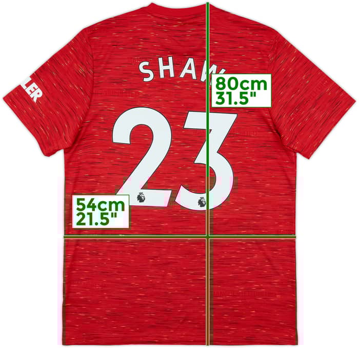 2020-21 Manchester United Home Shirt Shaw #23 - 9/10 - (L)