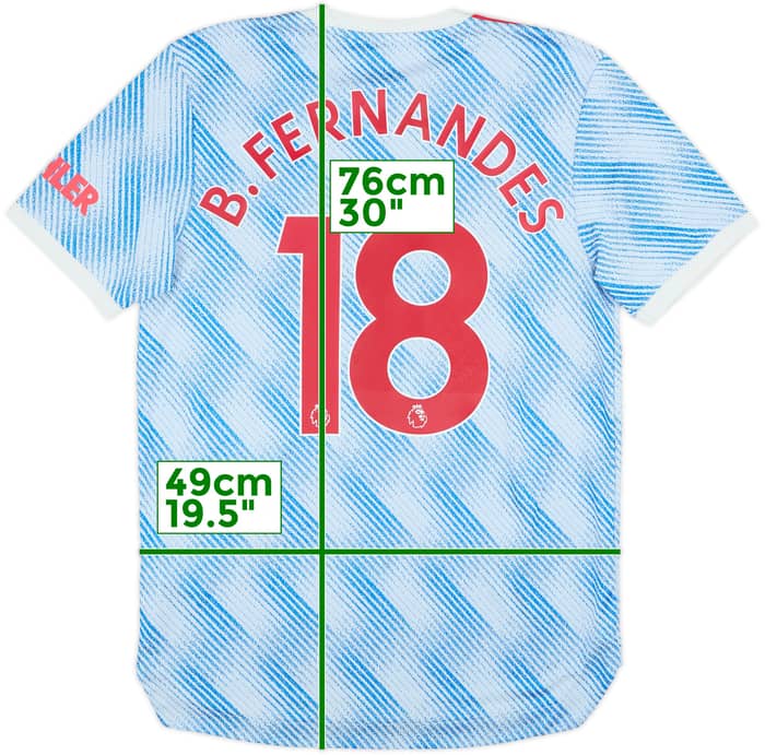 2021-22 Manchester United Authentic Away Shirt B.Fernandes #18 - 10/10 - (M)