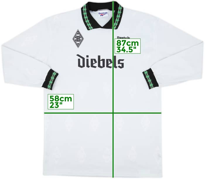 1995-96 Borussia Monchengladbach Home L/S Shirt - 8/10 - (XL)