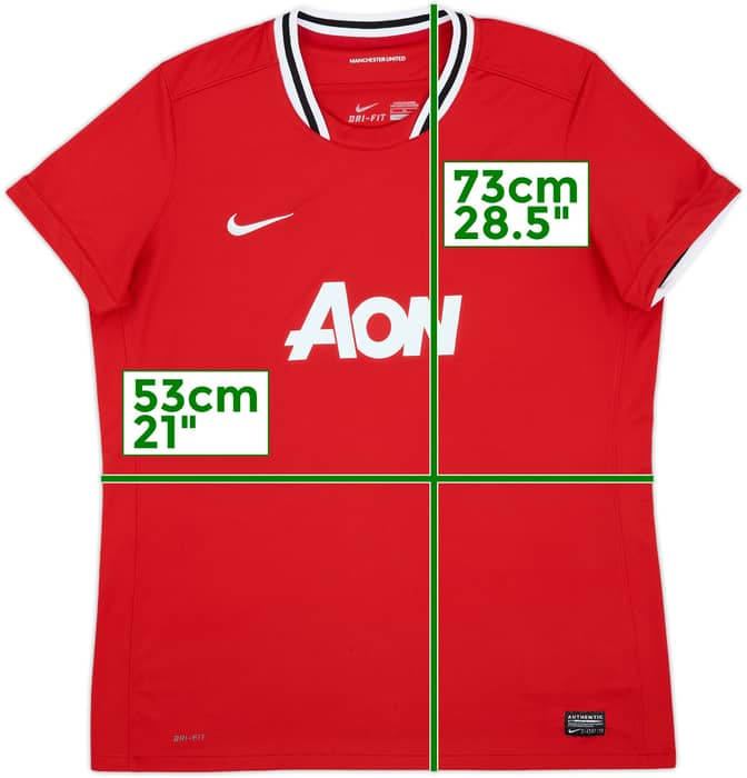 2011-12 Manchester United Home Shirt - 9/10 - (Women's XL)