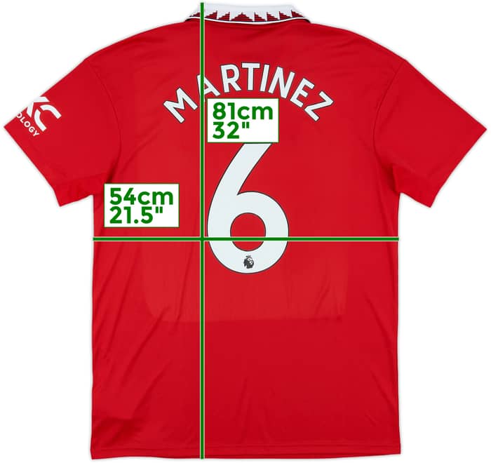 2022-23 Manchester United Home Shirt Martinez #6 - 10/10 - (L)